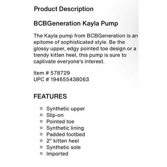 BCBGeneration Kayla Pump Silver Slingback Kitten Heels Size 8 NWOB Holiday Party - Picture 4 of 4